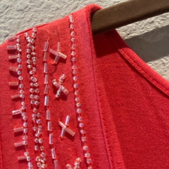 Chico’s Camisole/Tank With Beading Embellishment at Neck, Size 3 (16/18) - Picture 6 of 10